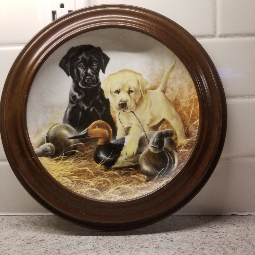 Knowles set of six plates with the wooden frames.